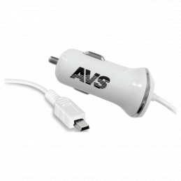 Зарядное устройство автомобильное с mini USB  (1,2А) AVS CMN-213